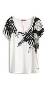 Art-Print T-Shirt mit Glitter