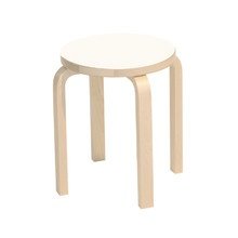 Artek - E60 Hocker, Laminat weiß