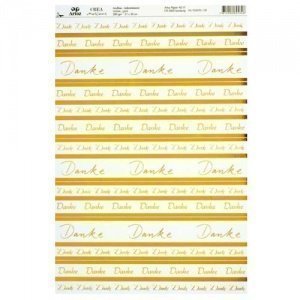 Artoz Kreativpapier A4 Danke, selbstkleb