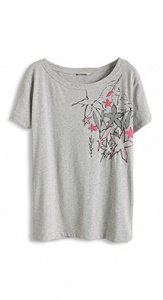 Artwork T-Shirt aus Baumwoll Jersey