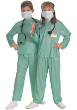 Arzt Unisex Kinderkostüm Doktor grün