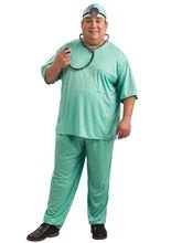 Arzt XXL Kostüm Doktor grün