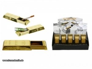 Aschenbecher Goldbarren als Luxusgeschen
