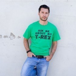 Ask me about my T-Rex Herren T-Shirt