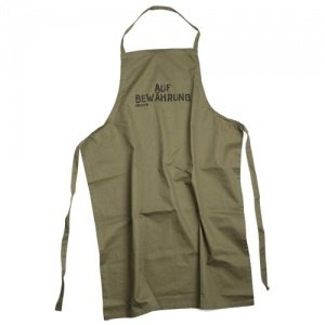 AUF BEWÄHRUNG Knast-Kochschürze, oliv