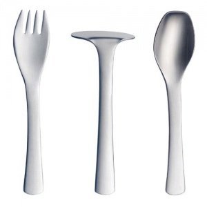 Auerhahn Knuff Babybesteck Matt 3tlg