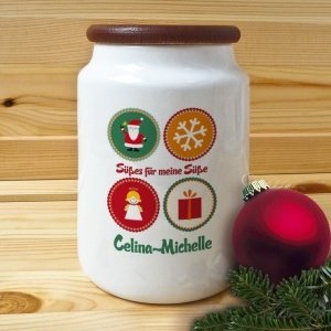 Aufbewahrungsdose aus Keramik zu Weihnac