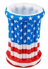 Aufblasbarer Geränkekühler USA blau-weis