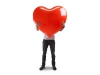 Aufblasbares Riesenherz