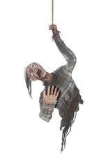 Aufgehängter Zombie Halloween-Deko grau-
