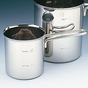 Aufschäum Becher aus Edelstahl, 0,2 ltr.