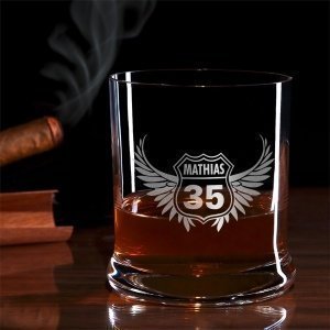 Außergewöhnliches Whisky-Glas von Leonardo Motiv Wings