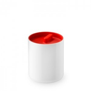 Authentics LUNAR Dose mit Deckel Rot