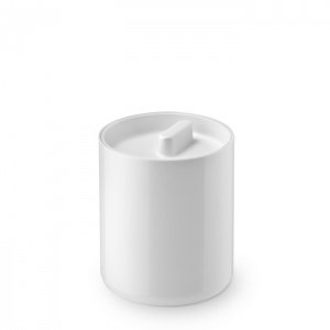 Authentics LUNAR Dose mit Deckel Weiß ma