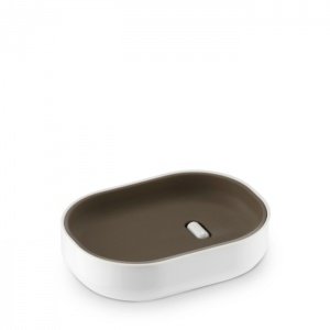 Authentics LUNAR Seifenschale Dunkelgrau