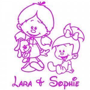 Auto-Aufkleber mit Namen