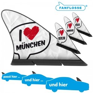 Auto-Fanflosse *I love my City*