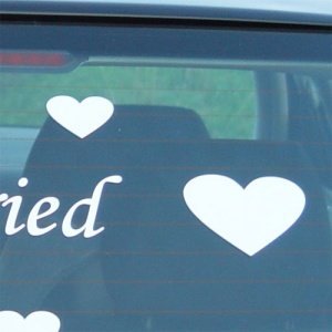 Autoaufkleber Herz, klein, weiß