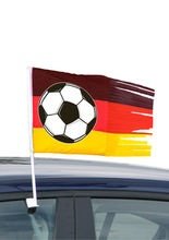 Autofahne mit Fransen Schwarz-Rot-Gelb