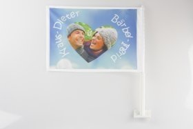 Autofahne mit persönlichem Bild