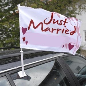 Autoflagge Hochzeit