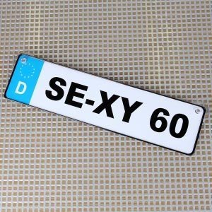 Autokennzeichen Sexy 60