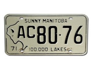 Autokennzeichen aus Canada Bundesstaat M