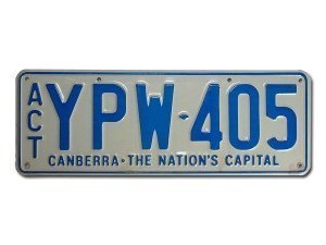 Autoschild aus Australian Capital Territ