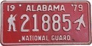 Autoschild aus den USA - Alabama Nationa