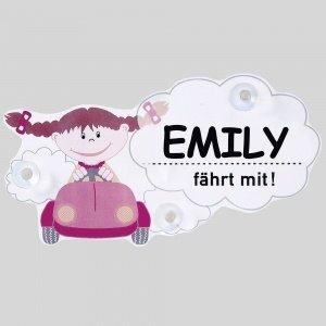 Autoschild mit Namen