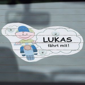Autoschild mit Namen