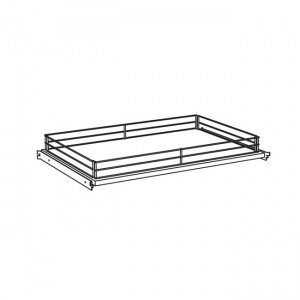 ausziehbarer Holzboden, weiß, 65 x 52 cm