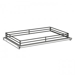 ausziehbarer Holzboden, wenge, 85 x 52 c