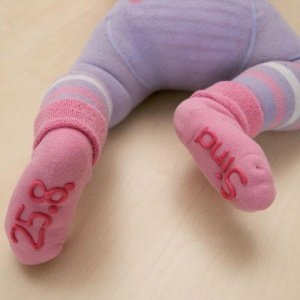 BABY ABS Anti-Rutschsocken ROSA mit 3D-T