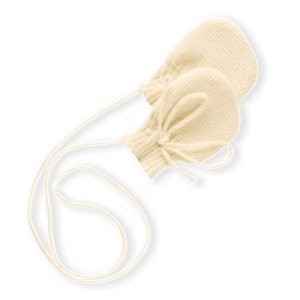 Baby Fäustlinge Wolle Strick natur Disan