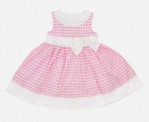 Baby Sommer Festtagskleid -Pink Gingham-