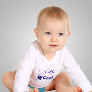 Baby T-Shirt - Weiß - 0-6 Monate
