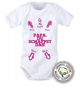 Babybody mit Aufdruck: PAPA DU SCHAFFST DAS!