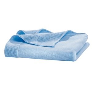 Babydecke Baumwolle Strick hellblau Disa