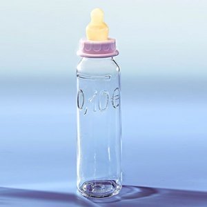 Babyflasche als Spardose für 10 Cents