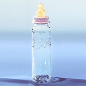 Babyflasche als Spardose für 2 Euro