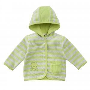 Babyjacke grün/Ringel 74/