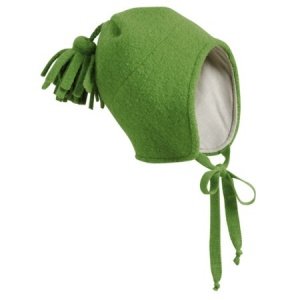 Babymütze Wolle grün Disana