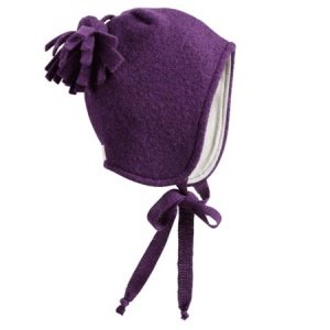 Babymütze Wolle pflaume Disana