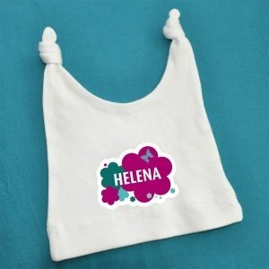 Babymütze wei?? mit Blüten