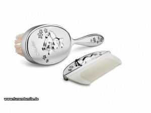 Babys erster Kamm und Bürste Versilbert