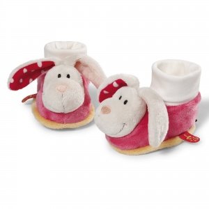 Babyschuhe Hase mit Rassel