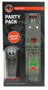 Bacardi Dragonberry mit Longdrinkglas