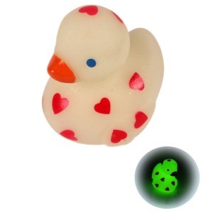 Badeente Mini mit Herzen, nachtleuchtend