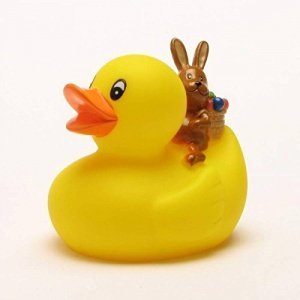 Badeente mit Osterhase